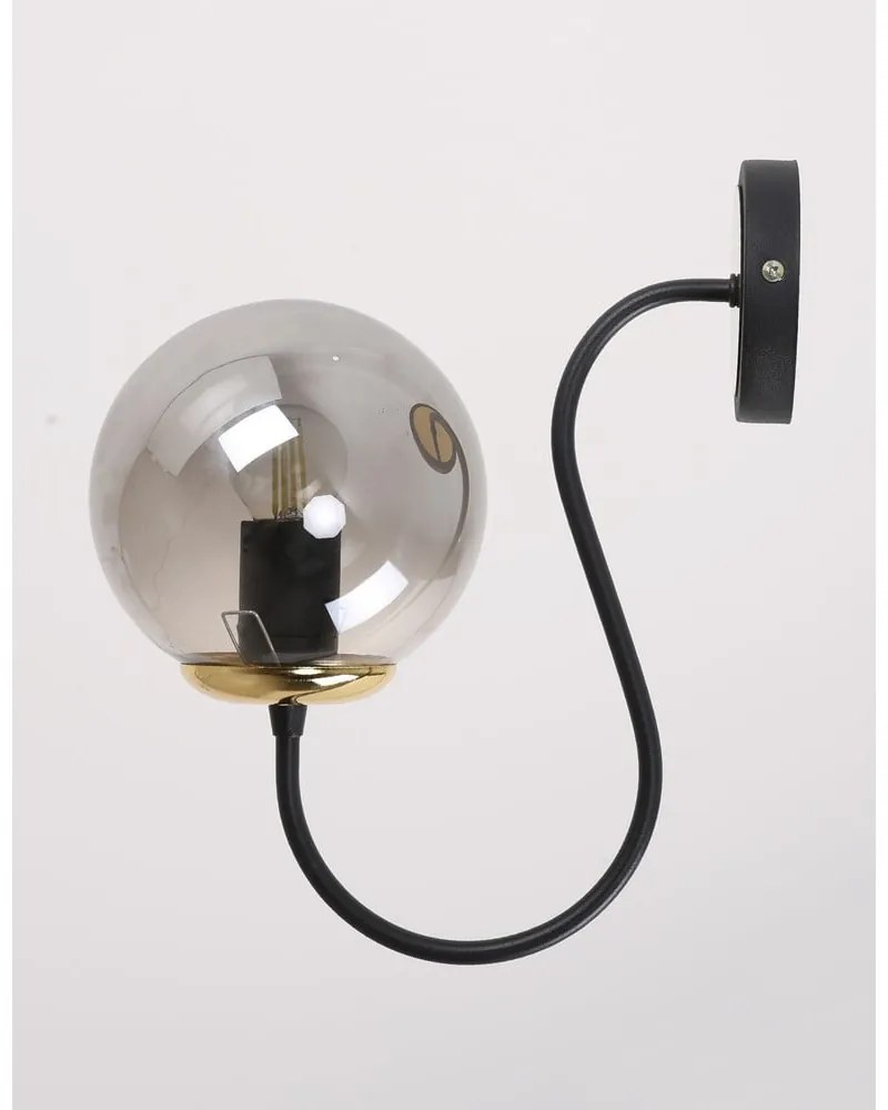 Lampada da parete nera/grigia ø 15 cm Oslo – Squid Lighting