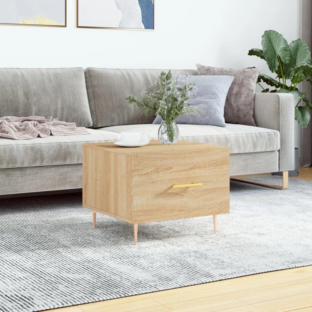 Tavolino Da Salotto Rovere Sonoma 50x50x40 Cm Legno Multistrato /