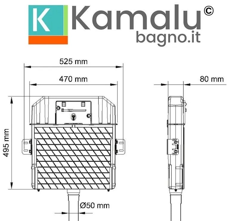 Kamalu - cassetta scarico da incasso per sanitari a pavimento sonner-10