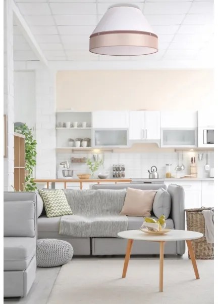 Duolla - Plafoniera AVIGNON 1xE27/15W/230V diametro 50 cm bianco/beige