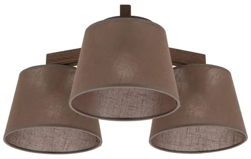 Brilagi - Lampadario a soffitto LATTE 3xE27/15W/230V pino/marrone