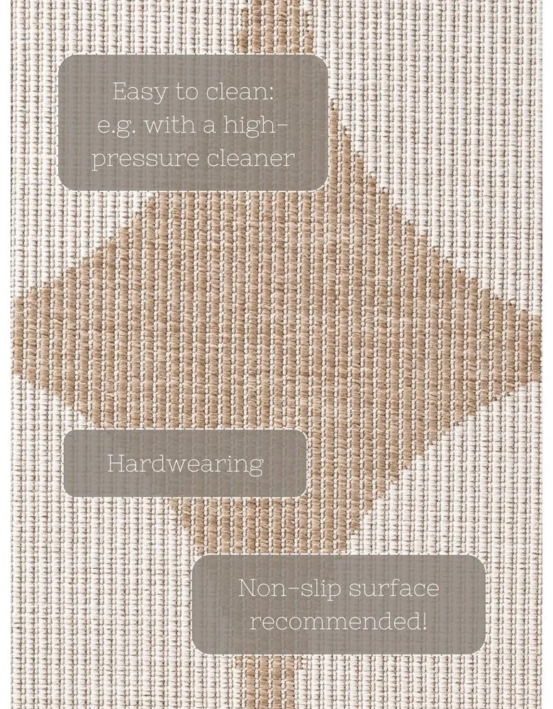 Tappeto da interno/esterno beige/avorio 160x230 cm Duet Bowen – NORTHRUGS