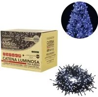 Luci albero di Natale 600 miniled estensibili bianco freddo