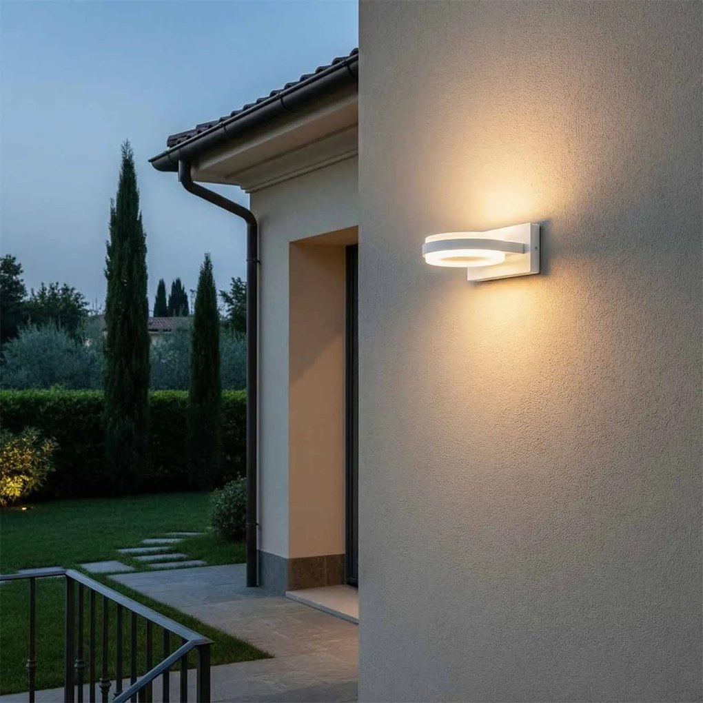 Applique LED 12W Circolare per esterni a Luce Diffusa IP54 Bianca Colore Bianco Naturale 4.000K