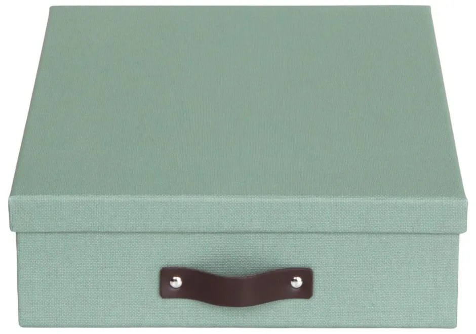 Organizer verde in cartone per documenti Oskar Canvas Paper Laminate – Bigso