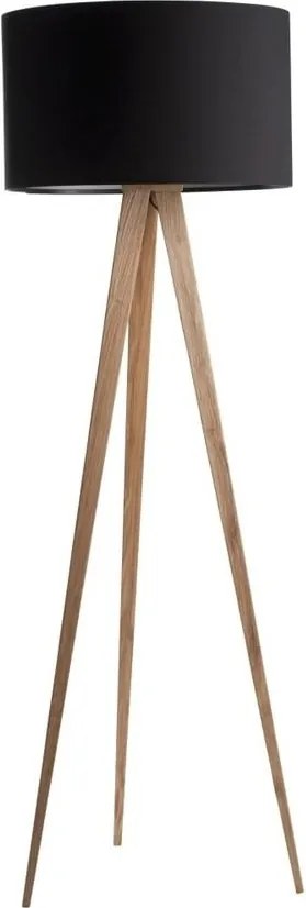 Lampada nera con gambe in legno Tripod Wood - Zuiver