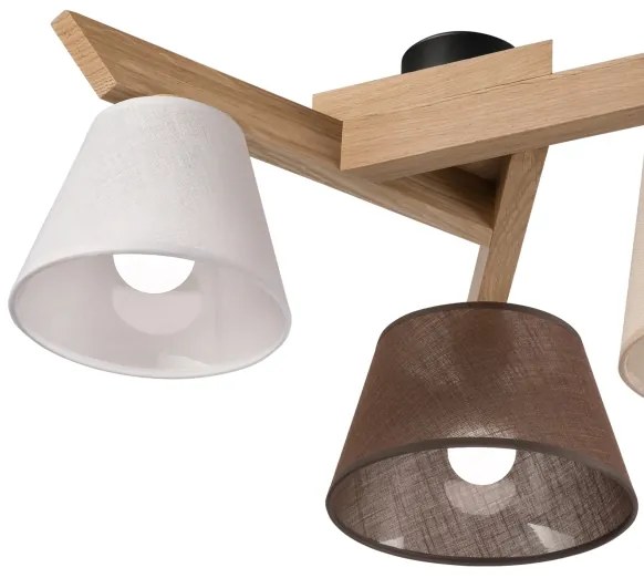 Brilagi - LED  Lampadario a plafone ANTHONY 3xE14/40W/230V quercia