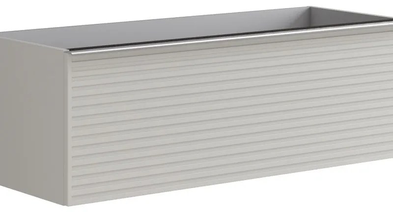 Mobile da bagno sotto lavabo Pixel stripes grigio laccato L 120 x H 40 x P 45.5 cm 2 cassetti, lavabo non incluso