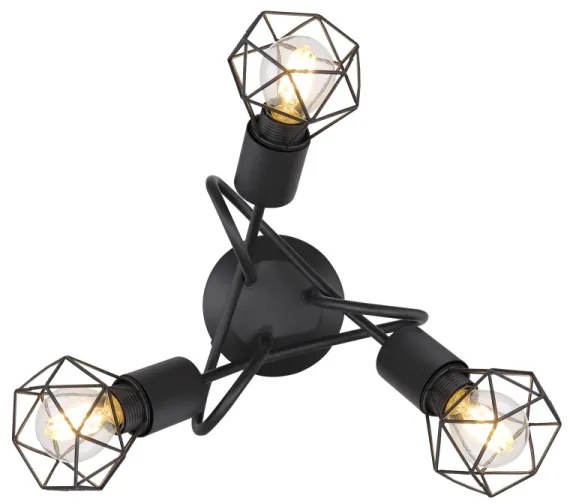 Globo - Lampadario a plafone LED XARA 3xE14/6W/230V nero