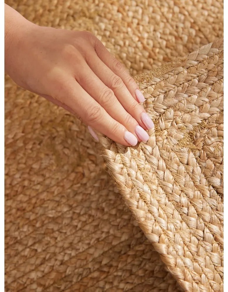 Passatoia di colore naturale in iuta reversibile e tessuta a mano 80x200 cm Sharmila Natural Brown – Hanse Home