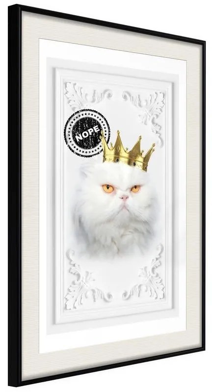 Poster  Cat Rules II  Cornice Quadri Cornice nera con pass-partout, Larghezza x Altezza Home decor 20x30