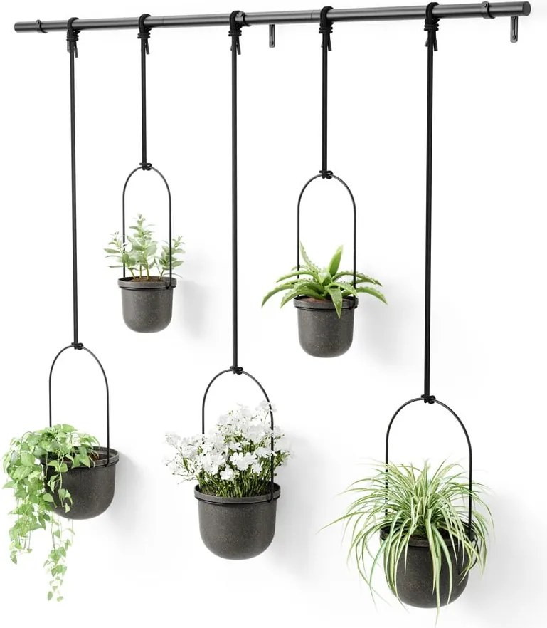 Set di coprivaso in plastica per erbe aromatiche/da appendere/parete 5 pz ø 7,5 cm Triflora – Umbra