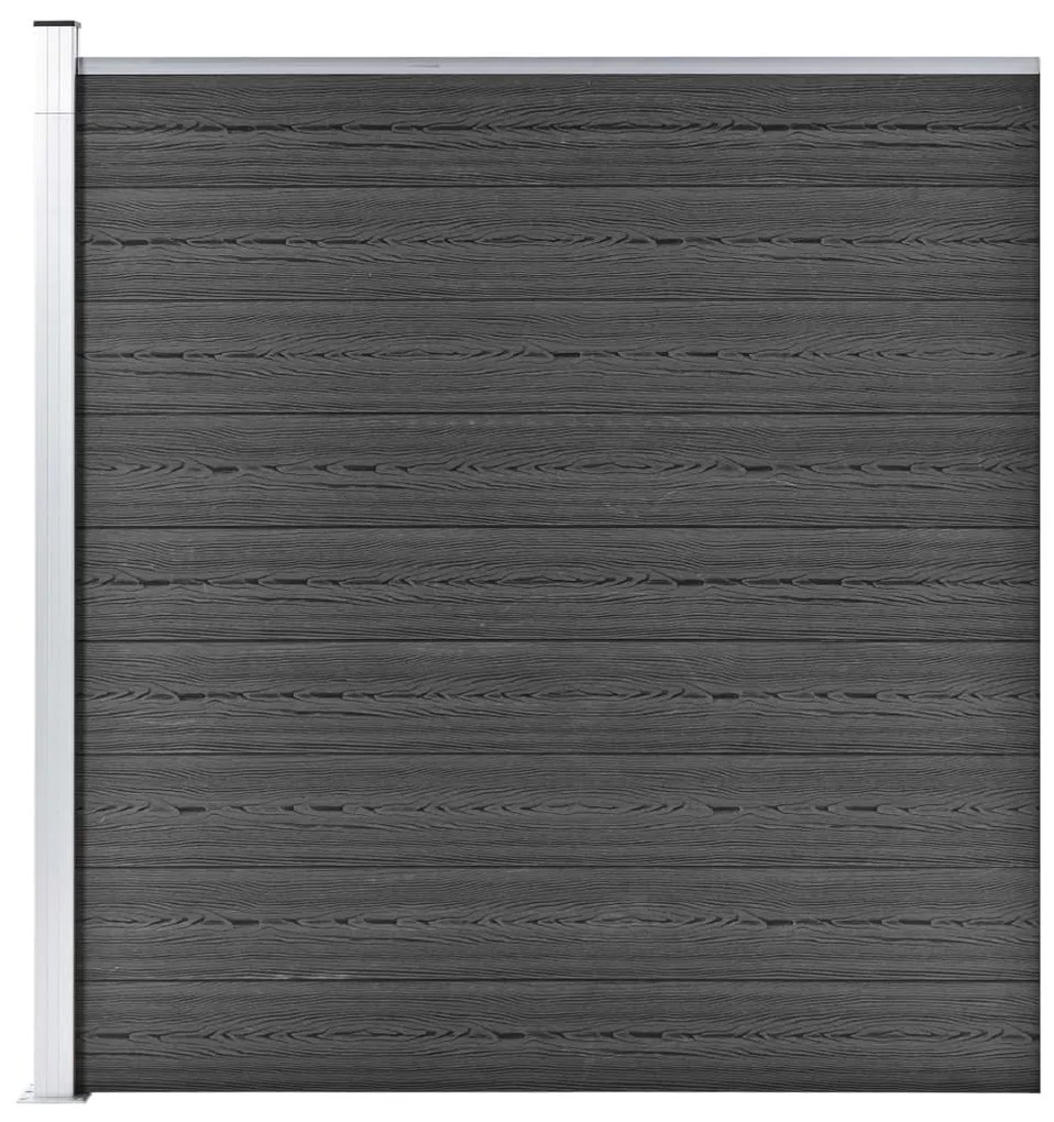 Pannello Di Recinzione İn Wpc 175x186 Cm Nero /