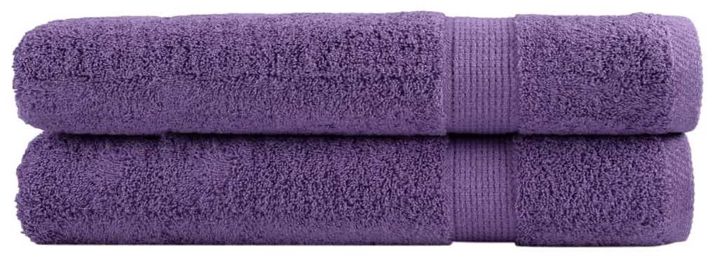 Asciugamani Per Sauna Solund 2 Pz Viola 80x200 Cm 600 G/m² /
