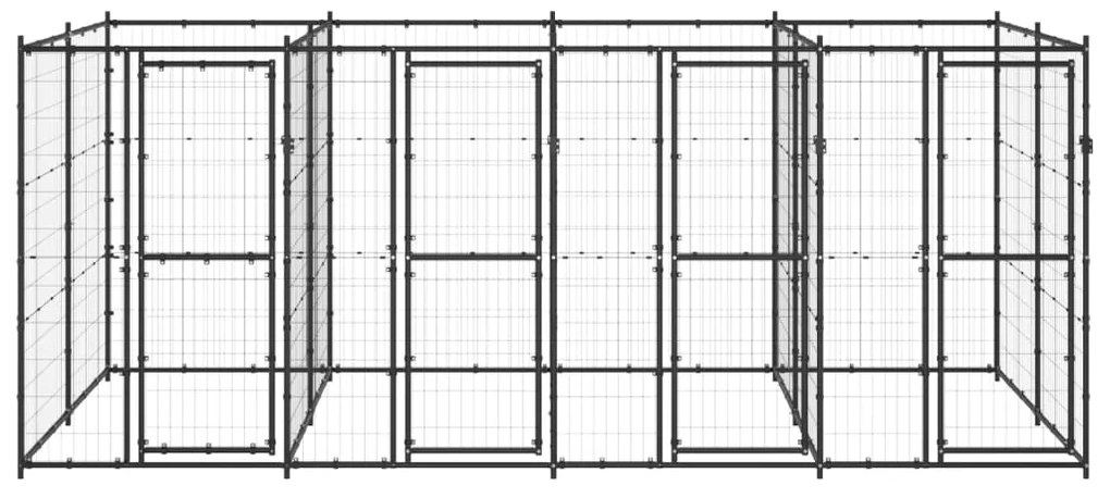 Gabbia per cani da esterno in acciaio 9,68 m²