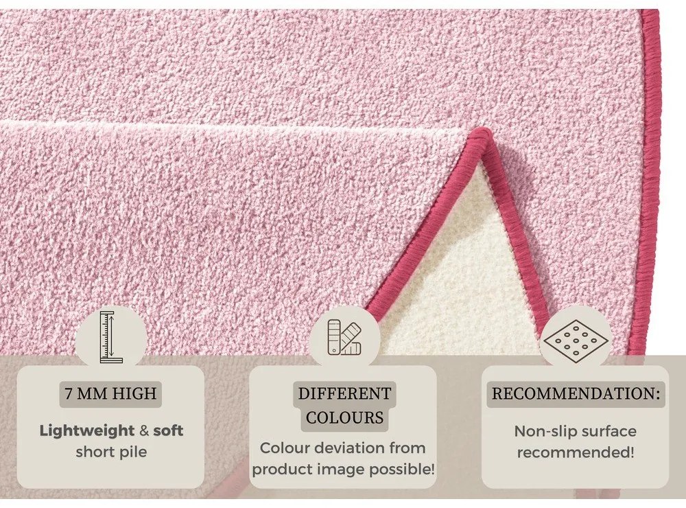 Tappeto rotondo rosa chiaro ø 133 cm Fancy - Hanse Home