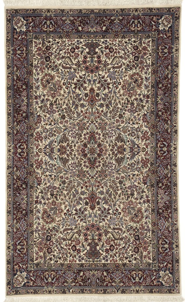 Isfahan Tappeto 110x180 (Iran) Annodato A Mano