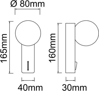 Open Design OR85587 - Lampada da parete BOLETTA 1xG9/8W/230V beige