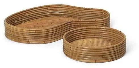 Ferm Living - Isola Trays Set of 2 Natural Stained ferm LIVING