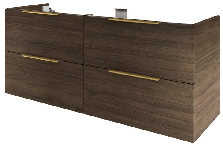 Mobile da bagno sotto lavabo SENSEA Neo lucido L 150 x H 64 x P 48 cm 4 cassetti, lavabo non incluso