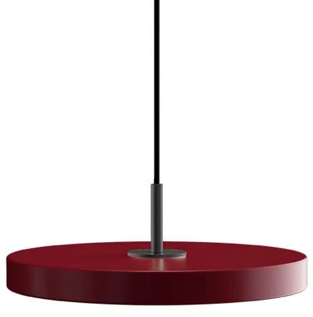 UMAGE - Asteria Mini Lampada a Sospensione Rosso Rubino/Black Top UMAGE