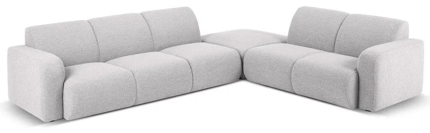 Divano angolare grigio chiaro in tessuto bouclé (angolo destro) Molino - Micadoni Home