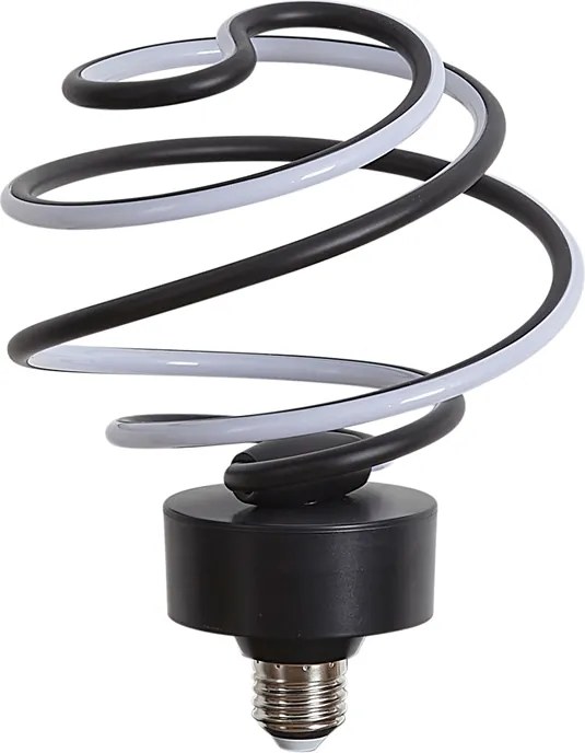 Lampadina decorativa LED E27 nera a spirale 6W 370 lm 3000K