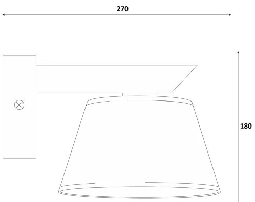 Lampada da parete ANTONIO 1xE14/40W/230V rovere