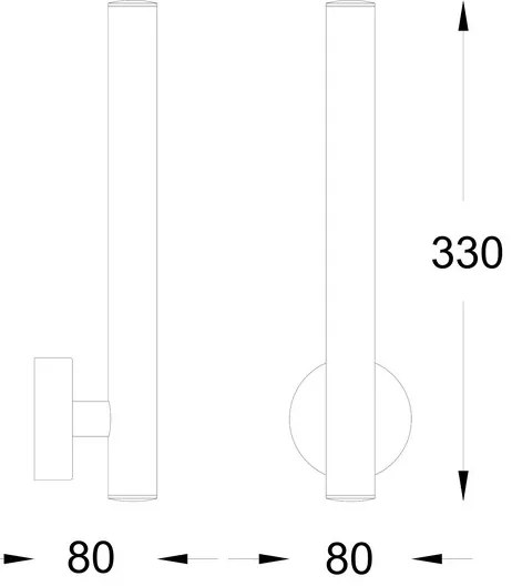 Zuma Line W0461-02B-S8S8 - Applique LED LOYA 2xLED/5W/230V
