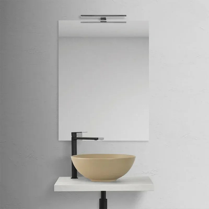 Mensola porta lavabo grigio nuvola per lavabi da appoggio da 60 cm serie Master