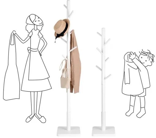 Attaccapanni da terra LINEA bianco