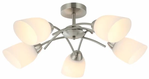 Lampadario a plafone DONNA 5xE27/60W/230V nichel