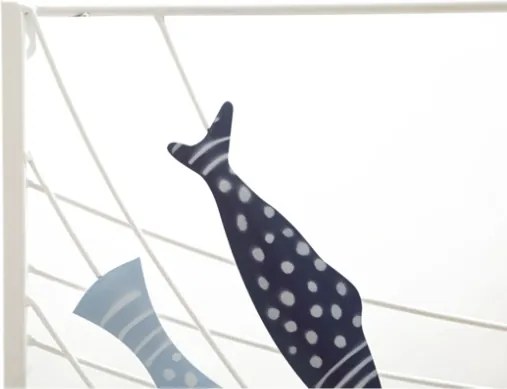 Pannello decorativo da parete design pesci 96,5X1,5X61 cm multicolor