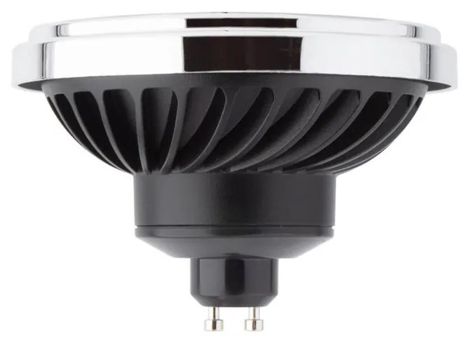 Lampada AR111 15W Angolo 45° Nera Colore Bianco Caldo 2.700K