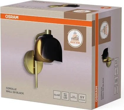 Osram - Applique DECOR COROLLE 1xG9/20W/230V nero/oro