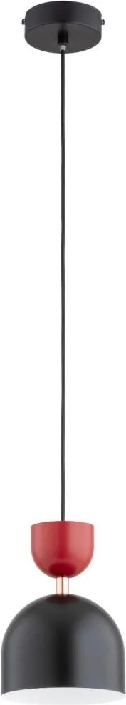 Lampadario a cavo ENTORI 1xE27/15W/230V nero/rosso