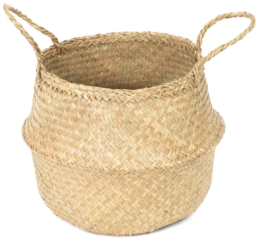 Cesto portaoggetti in seagrass chiaro , ⌀ 35 cm - Compactor