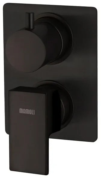 Rubinetto per incasso doccia con getto 2 vie aerato monocomando Flat nero opaco MAMOLI