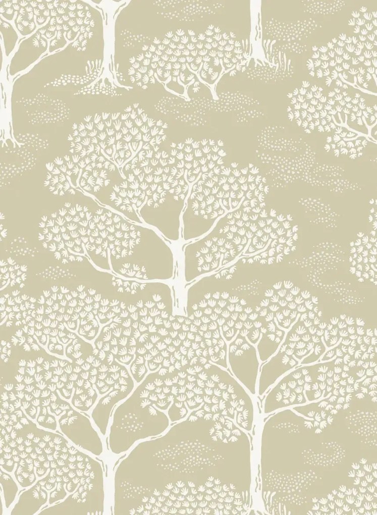 Littlephant Tapete Woodland Notes - Rye Yellow