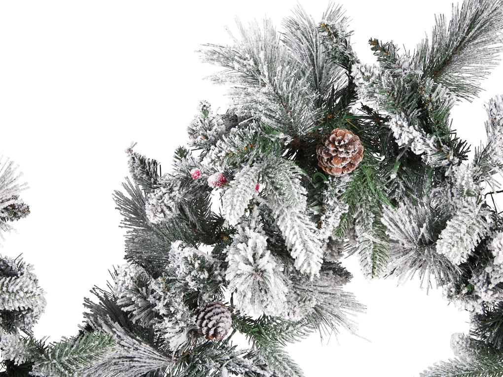 Festone natalizio innevato LED 270 cm WHITEHORN Beliani