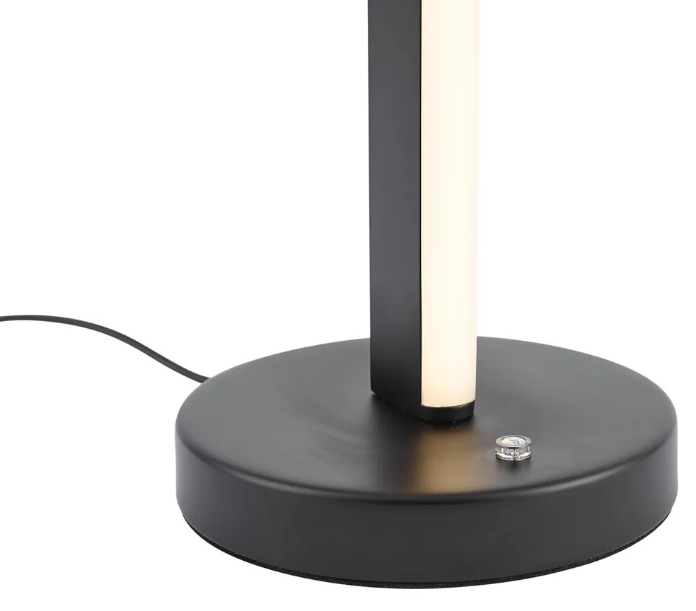 Lampada da tavolo di design nera con LED dimmerabile con interruttore a 3 vie - Rolla