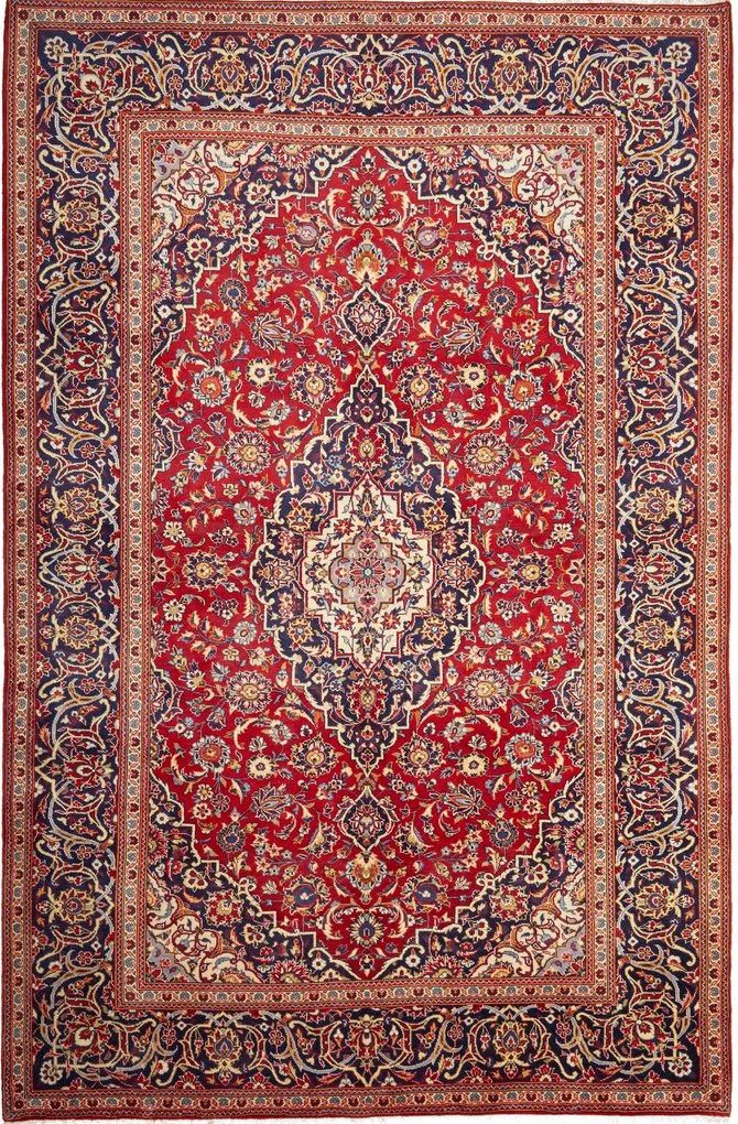 Kashan Tappeto persiano 200x310 Rosso (Iran) Annodato A Mano