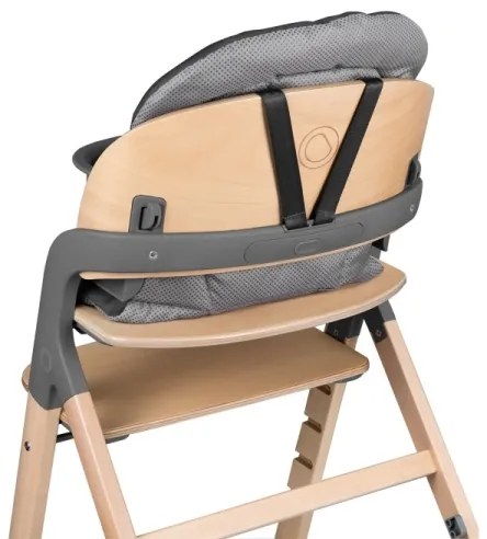 Lionelo - Seggiolino da pranzo per bambini 3 in 1 MEGAN Legno Grigio