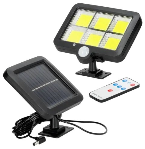 Faretto solare LED 1,5W 6000K IP44 con sensore e batteria 1200 mAh