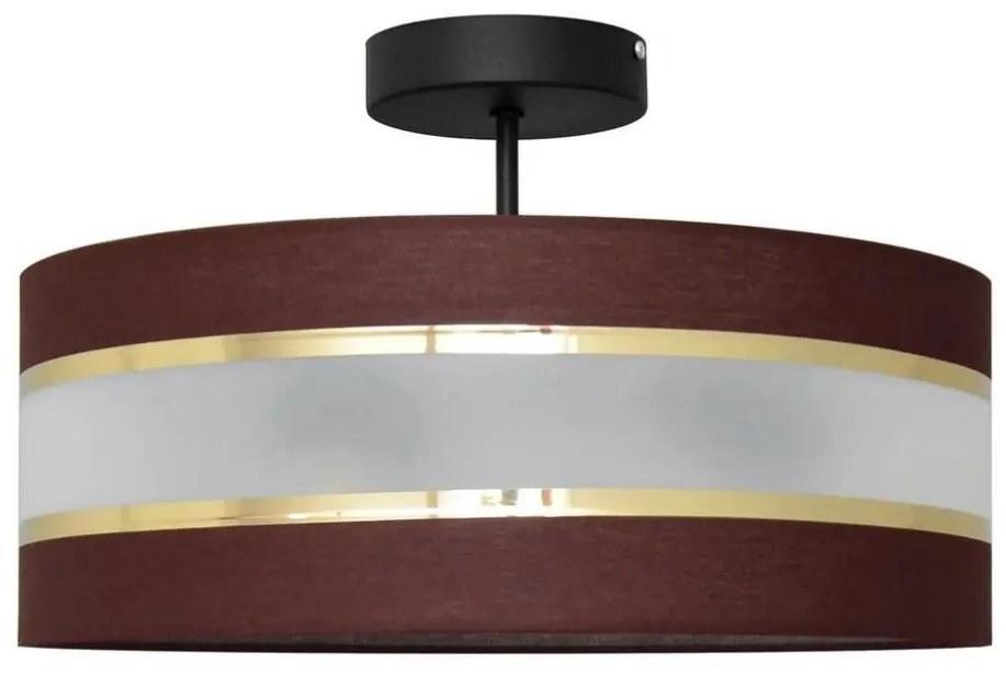 Lampadario a sospensione con supporto rigido HELEN 3xE27/15W/230V marrone/nero/oro