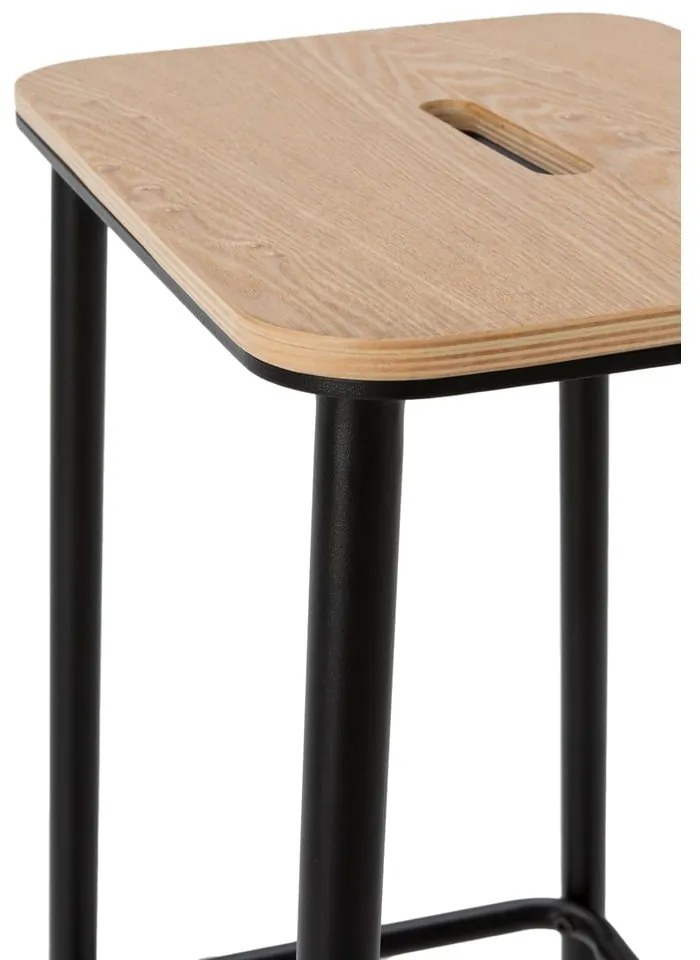 Set di sedie da bar nera 2 pz (altezza della seduta 65 cm) Abba – Marckeric