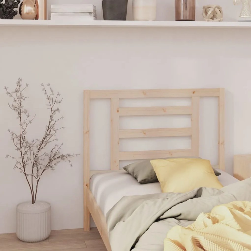 Testiera Per Letto 96x4x100 Cm İn Legno Massello Di Pino /