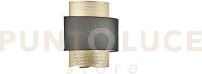 Applique a parete lounge oro e nero in metallo 1 luce attacco e27 2...