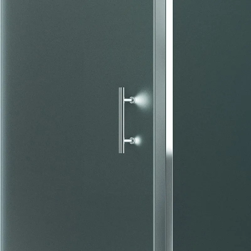 Kamalu - Doccia angolare 110x70 vetro opaco anticalcare KF5000S