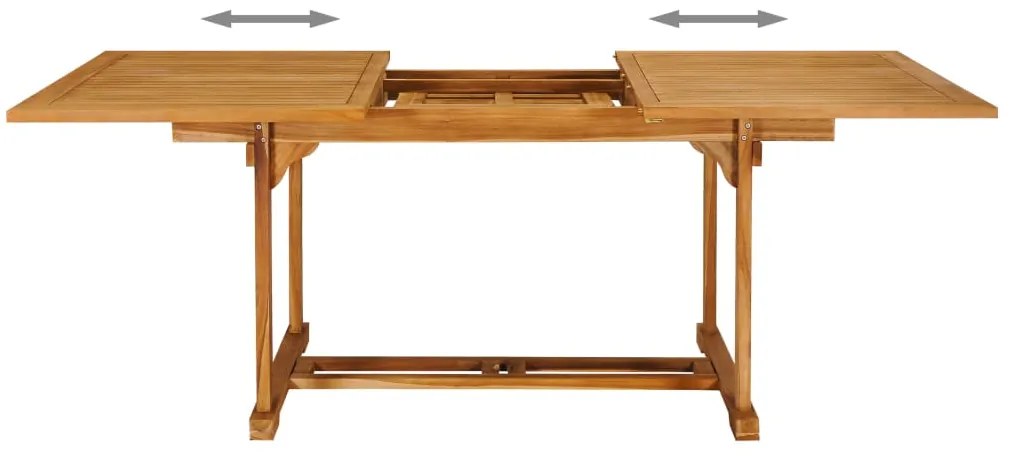 Set da pranzo da giardino 7 pz in legno massello di teak